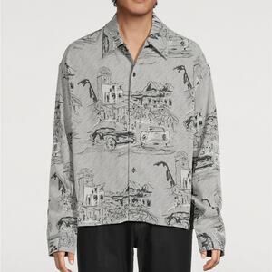 Jacquemus La Chemise Corto Printed Long Sleeve Shirt IT 48‎ US 12 NWT